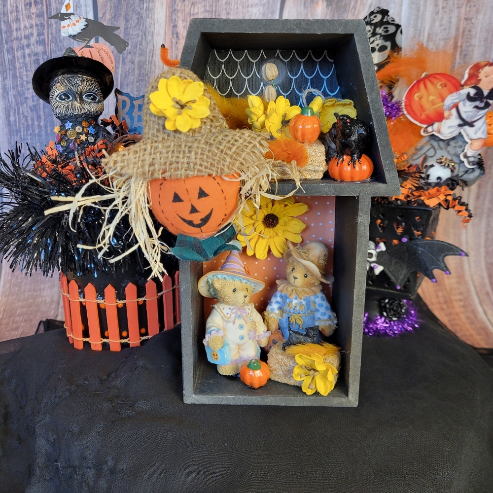 Halloween Shelf Assemblage